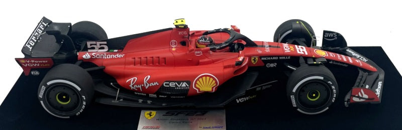 Look Smart 1/18 Scale LS18F1054 - Ferrari SF-23 #55 Singapore GP 2023 - Sainz