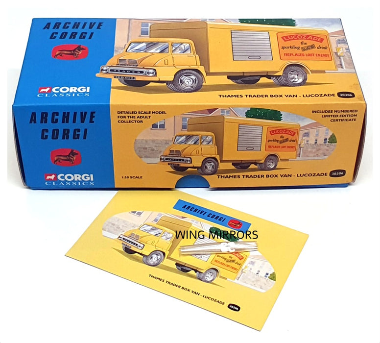 Corgi 1/50 Scale 30306 - Thames Trader Box Van "Lucozade" - Yellow
