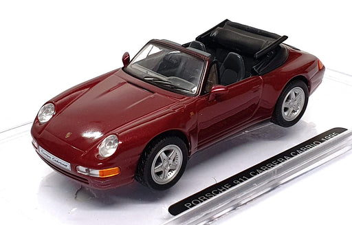 DeAgostini 1/43 Scale PCC95 - 1995 Porsche 911 Carrera Cabrio - Burgundy