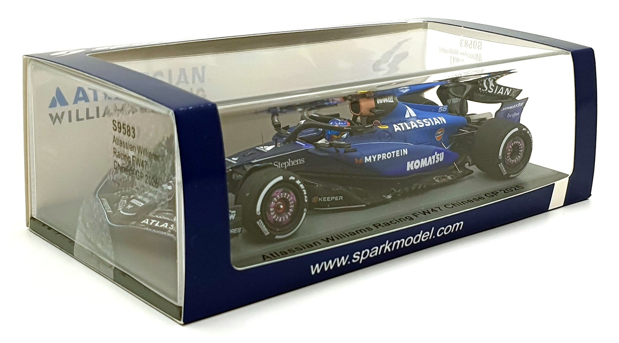Spark 1/43 Scale S9583 - Atlassian Williams Racing FW47 #55 Chinese GP 2025