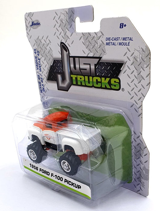 Jada Just Trucks 1/64 Scale 14020 - 1956 Ford F-100 Pick-Up - White/Orange
