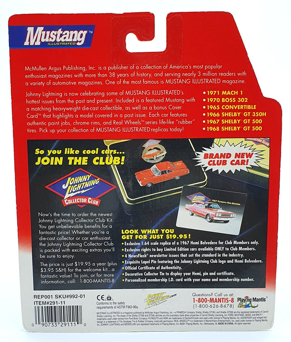 Johnny Lightning 1/64 Scale 291-11 - 1970 Boss 302 - Green/Black