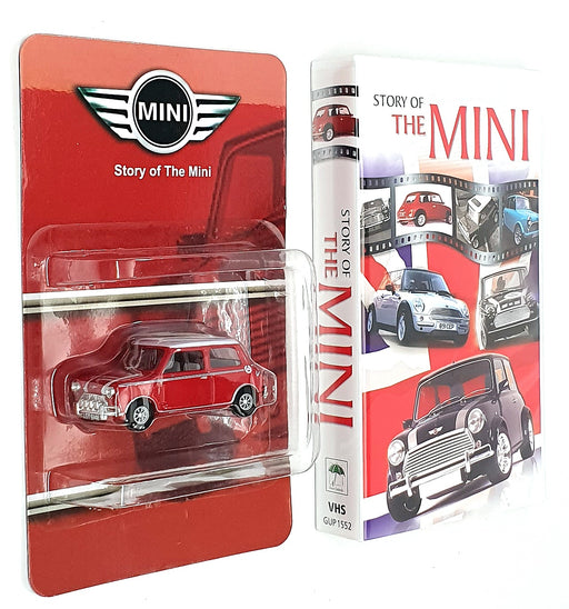 Corgi 1/43 Scale STM02B - Story Of The Mini - Model & VHS Set Red/White Roof