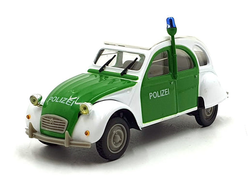 Norev Hachette 1/43 Scale HL2342 - 1986 2CV 6 Polizei Green - Police Car