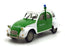 Norev Hachette 1/43 Scale HL2342 - 1986 2CV 6 Polizei Green - Police Car