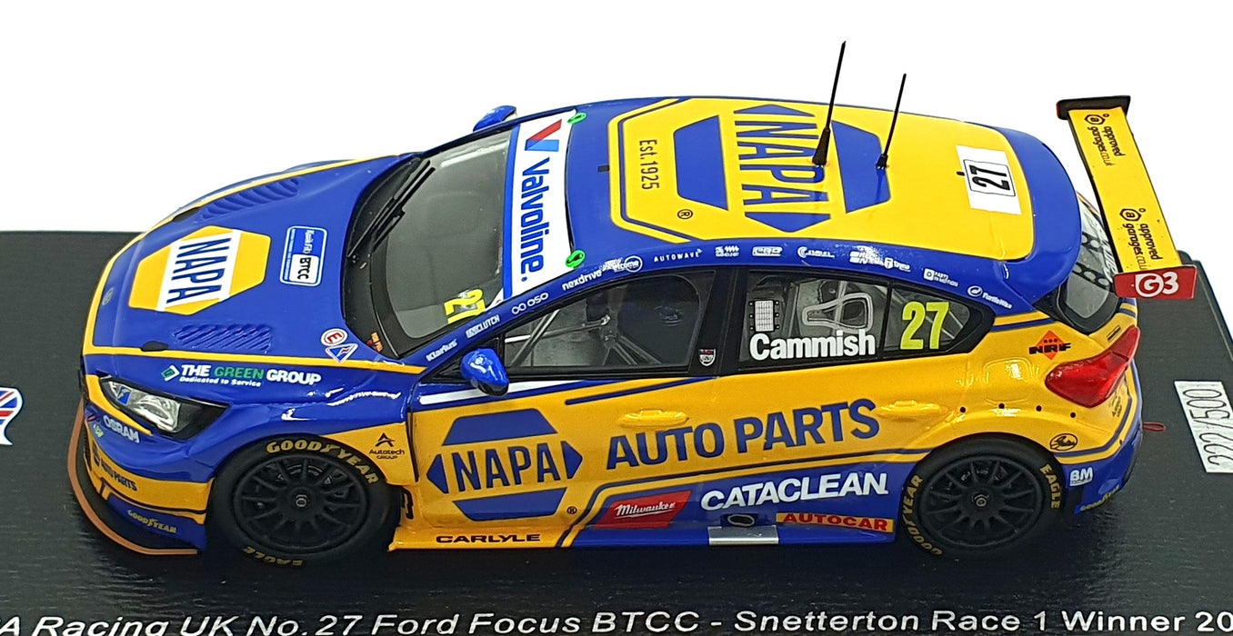 Spark 1/43 Scale UK030 - Ford Focus BTCC #27 Snetterton1st 2025 - NAPA Racing