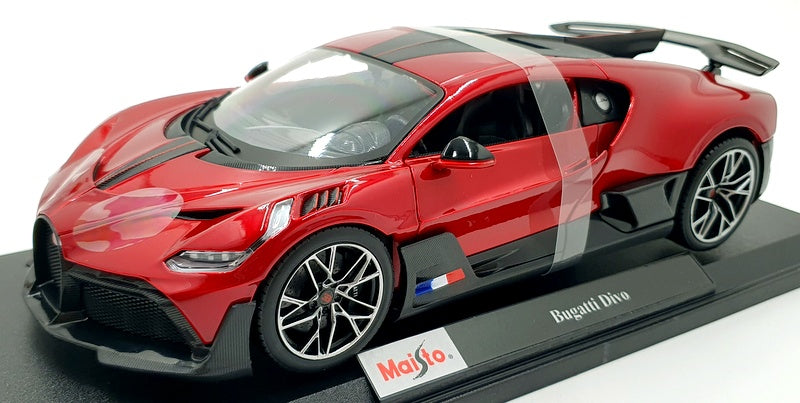 Maisto 1/18 Scale Diecast 46629 - Bugatti Divo - Red/Black
