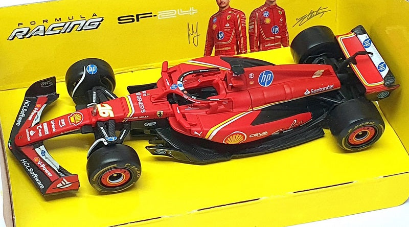 Burago 1/43 Scale 18-36844L - F1 Ferrari SF-24 #16 LeClerc