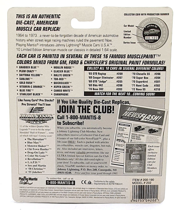 Johnny Lightning 1/64 Scale 200-190 Muscle Cars USA - 1971 Plymouth "Hemi Cuda"