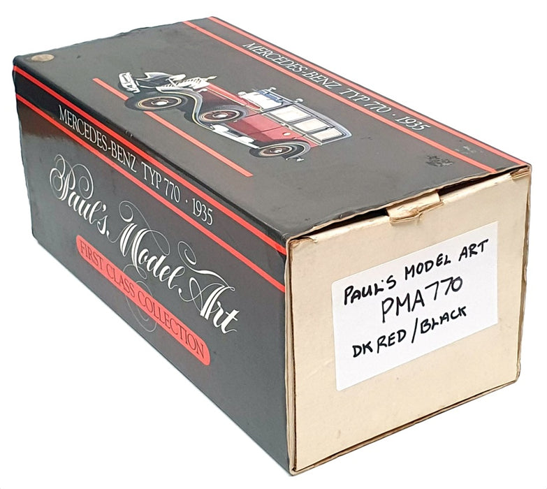 Paul's Model Art 1/24 Scale PMA770 - 1935 Mercedes Benz TYP 770 - Dk Red/Black