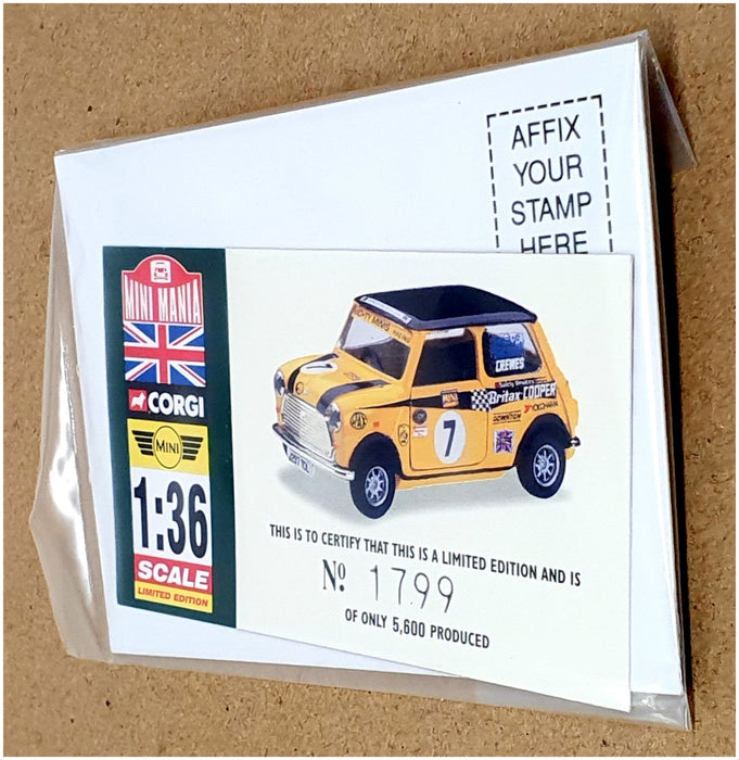 Corgi 1/36 Scale 04430 - Mighty Minis Racing #7 Peter Crewes - Yellow/Black