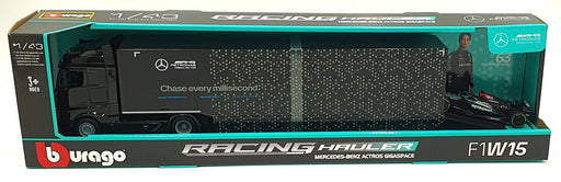 Burago 1/43 Scale 18-38402 - Mercedes Benz Actros Racing Hauler AMG Petronas