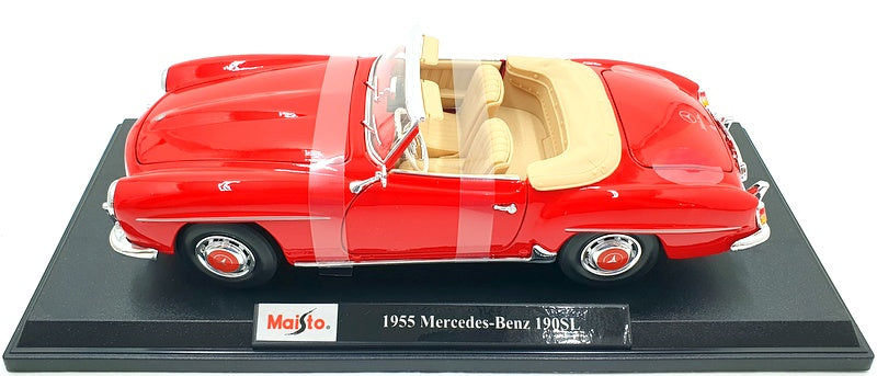 Maisto 1/18 Scale Diecast 46629 - 1955 Mercedes-Benz 190SL - Red