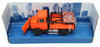 Burago 18-32263 - Road Security Snow Plough Truck & Signal Board - Orange