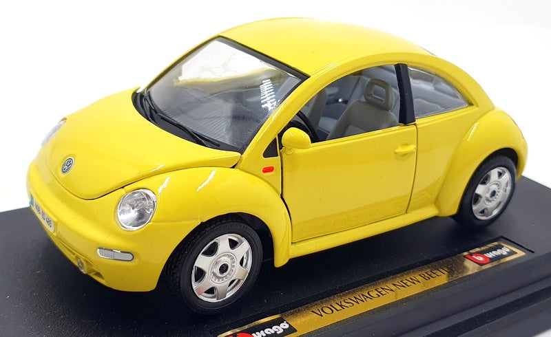 Burago 1/24 Scale Diecast 140005 - VW Volkswagen New Beetle - Yellow