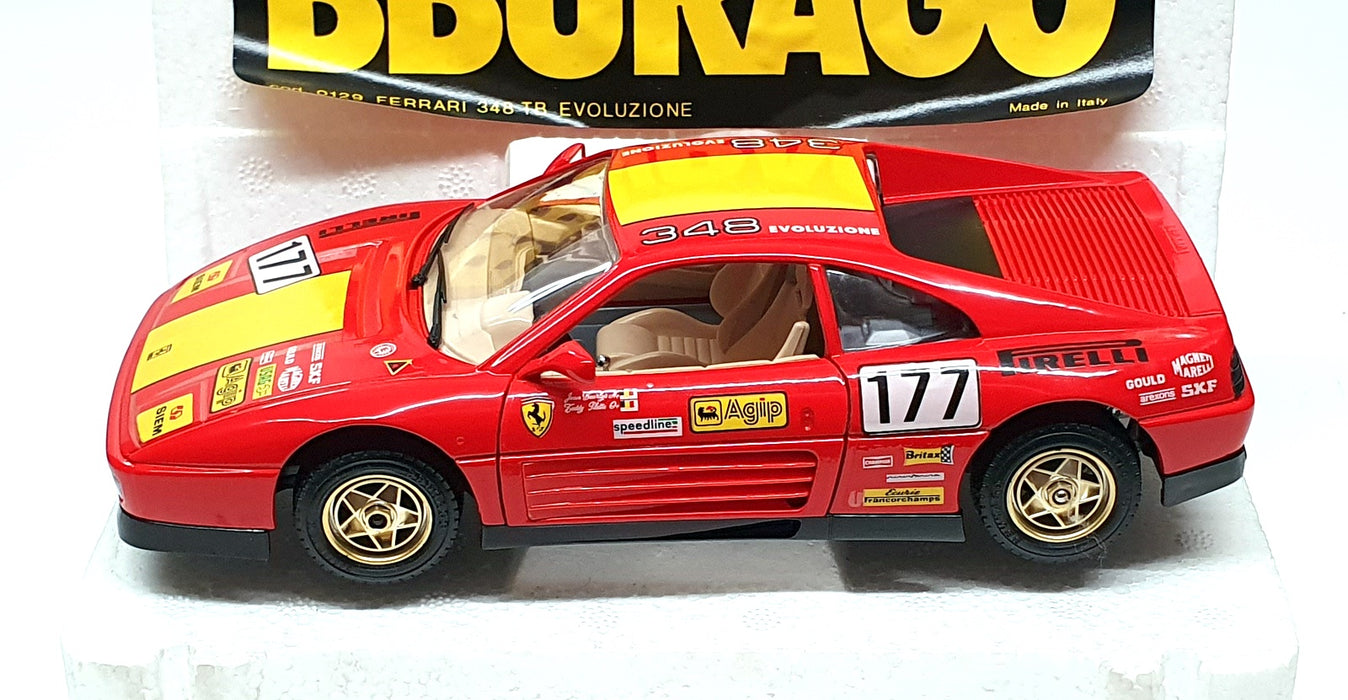 Burago 1/24 Scale Diecast 0129 - Ferrari 348 TB Evo #177 - Red