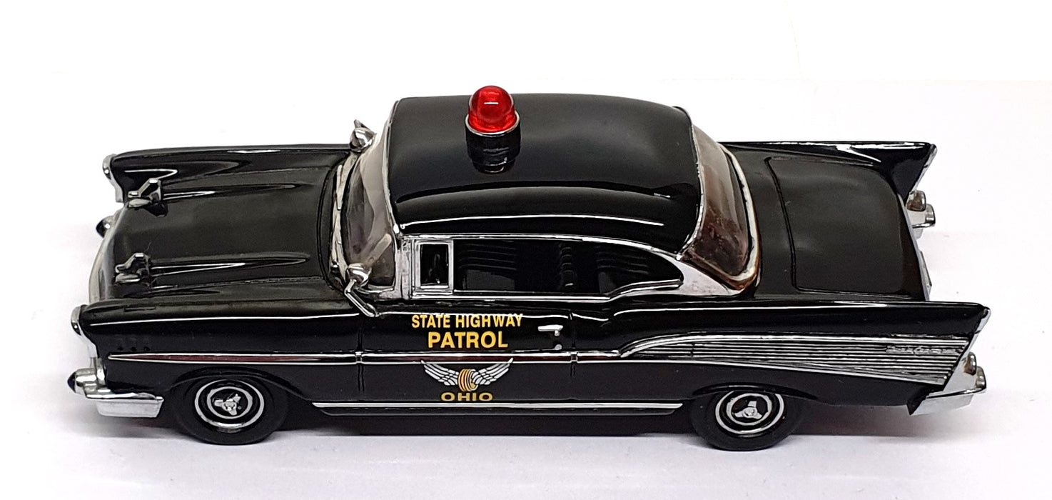 Matchbox 1/43 Scale DYM96666 - '57 Chevrolet Bel Air Ohio Highway Patrol - Black
