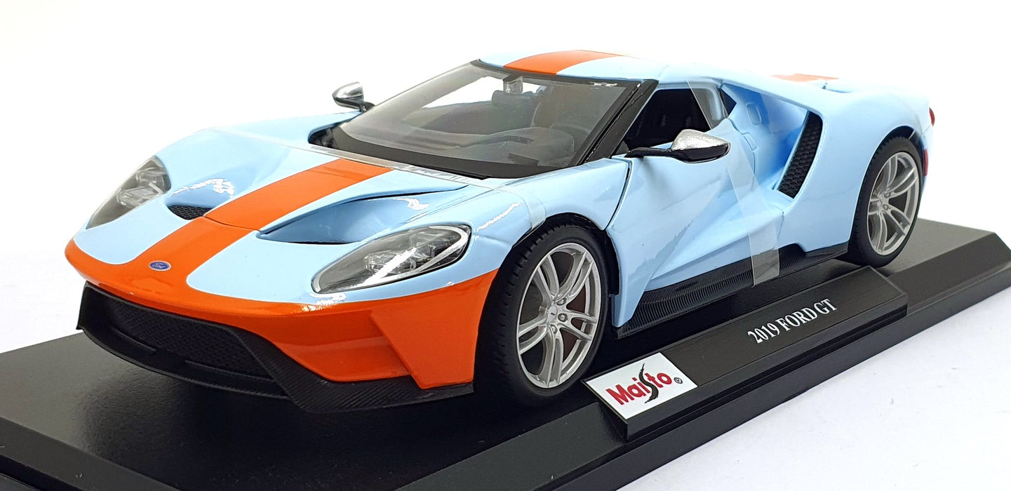Maisto 1/18 Scale Model Diecast - 46629 - 2019 Ford GT Gulf - Light Blue