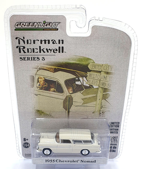 Greenlight 1/64 Scale 54040-B - 1955 Chevrolet Nomad - White