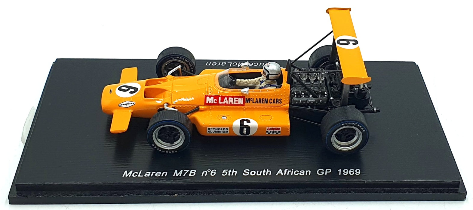 Spark 1/43 Scale S3125 - McLaren M7B #6 5th South African GP 1969 - McLaren