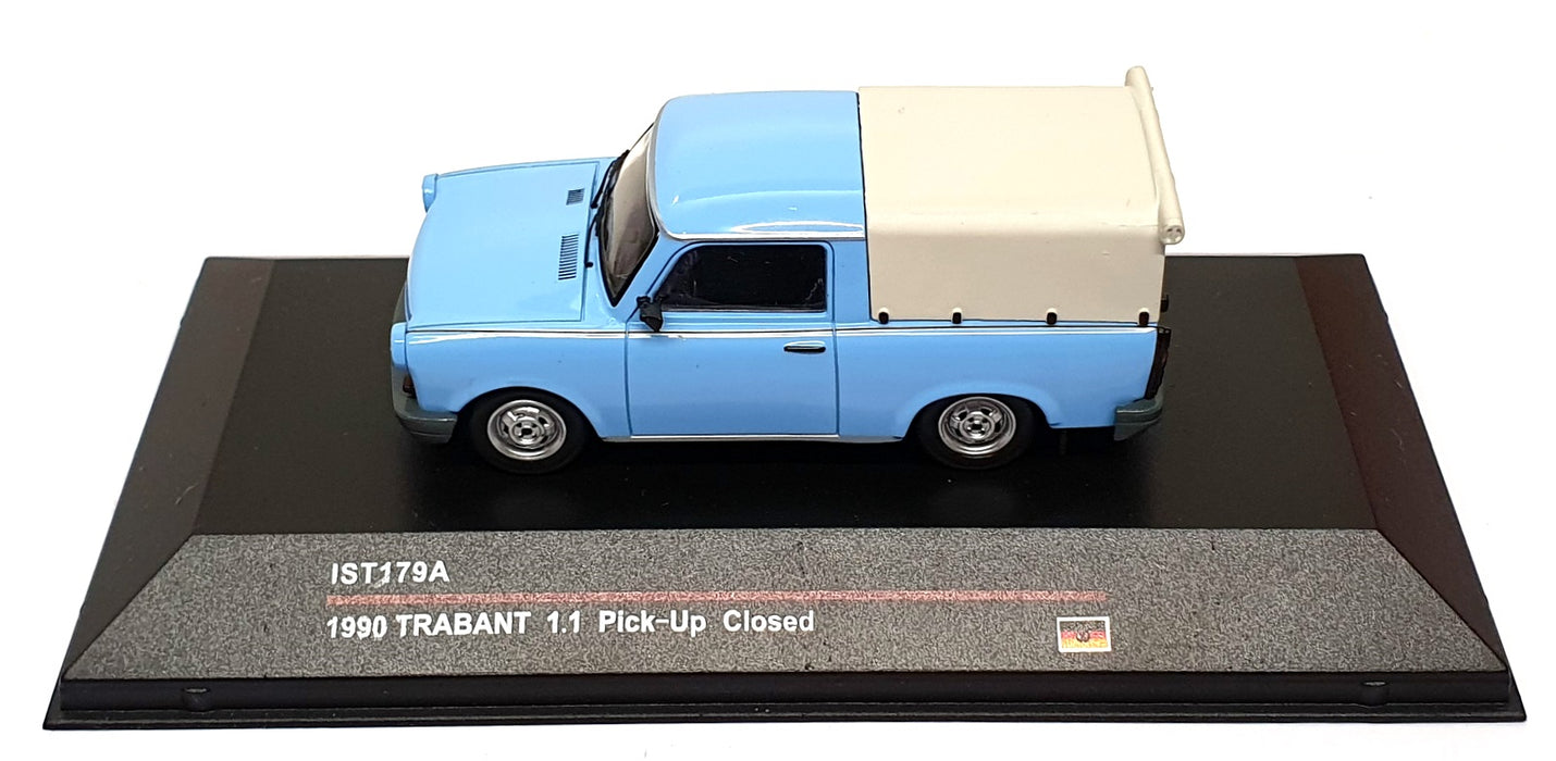 IST Models 1/43 Scale IST179A - 1990 Trabant 1.1 Pick-Up Truck Closed - Lt. Blue
