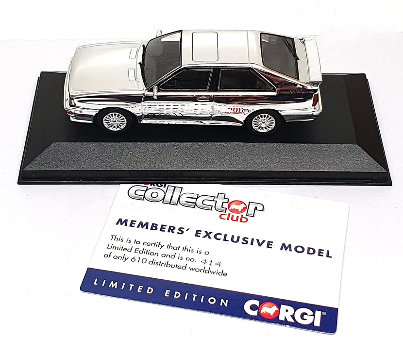 Vanguards Collector Club Model 1/43 Scale VA12902 - Audi Quatro LCC39 - Chrome