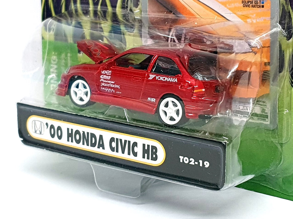 Muscle Machines 1/64 Scale 71181 T02-19 - 2000 Honda Civic HB - Red