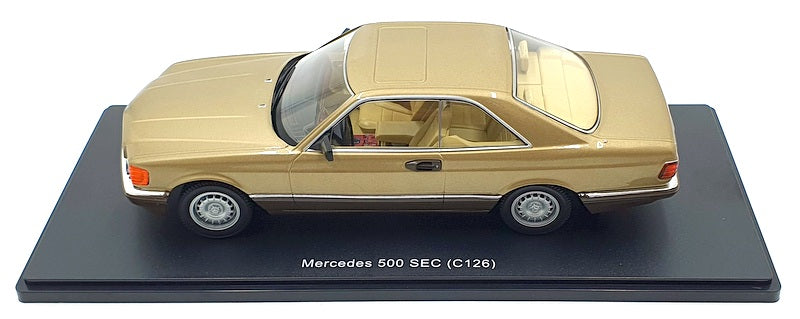 KK 1/18 Scale Diecast KKDC180335 - 1987 Mercedes 500 SEC (C126) - Met Gold
