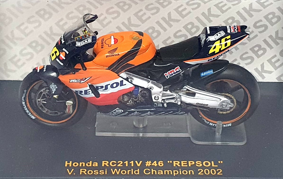 Ixo 1/24 Scale RAB026 - Honda RC211V Repsol #46 Rossi World Champion 2002