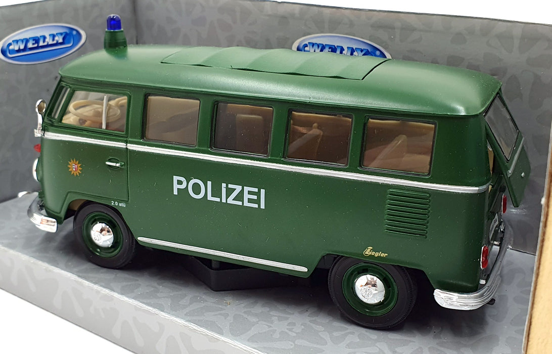 Welly 1/24 Scale TY4329 - VW Volkswagen Polizei Transporter - Green
