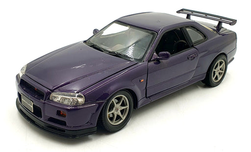 Motor Max 1/18 Scale Diecast 22426R - Nissan Skyline GT-R34 - Purple