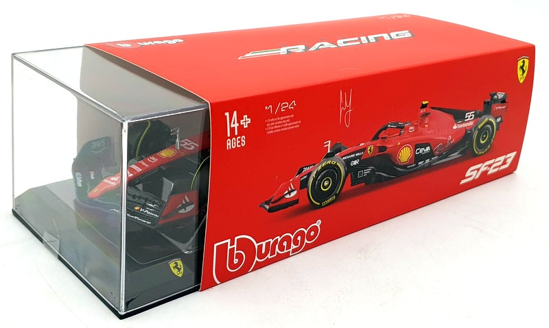 Burago 1/24 Scale Diecast 18-26808 - F1 Ferrari SF23 #55 C.Sainz