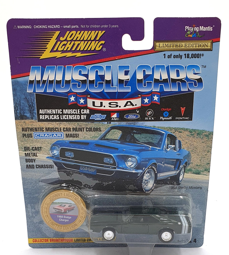 Johnny Lightning 1/64 Scale 202-04 Muscle Cars USA 1968 Dodge Charger D. Green