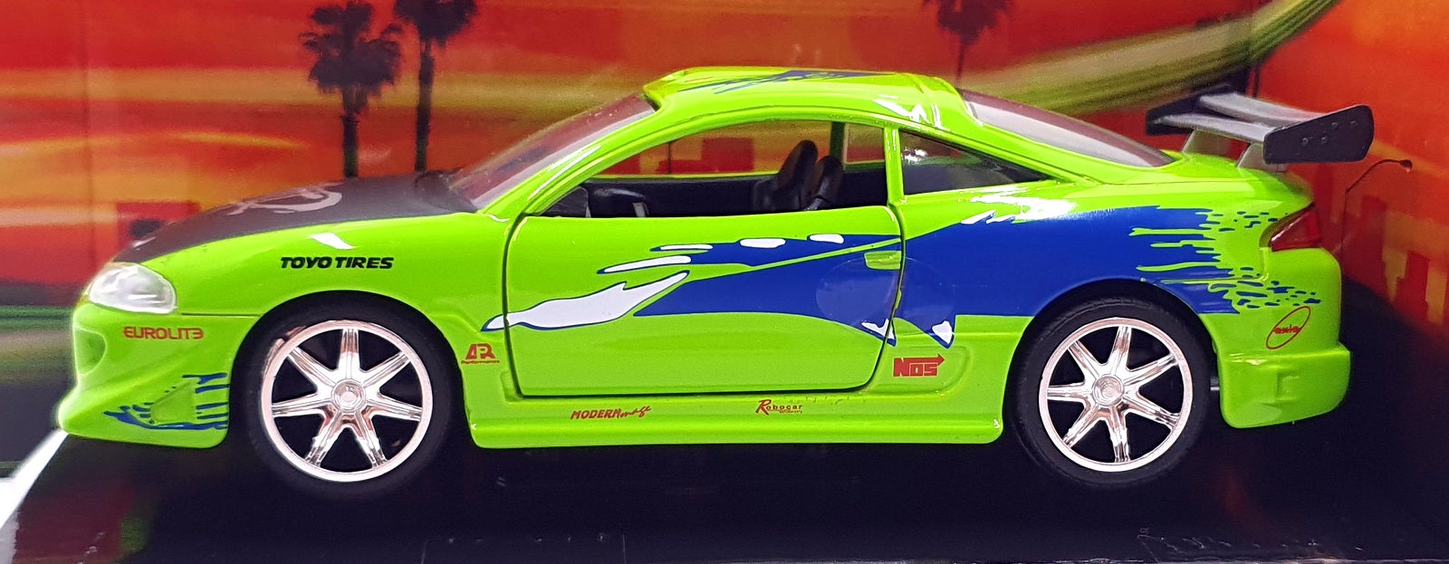 Jada 1/32 Scale 97609 - Fast & Furious Brian's Mitsubishi Eclipse - Green/Blue