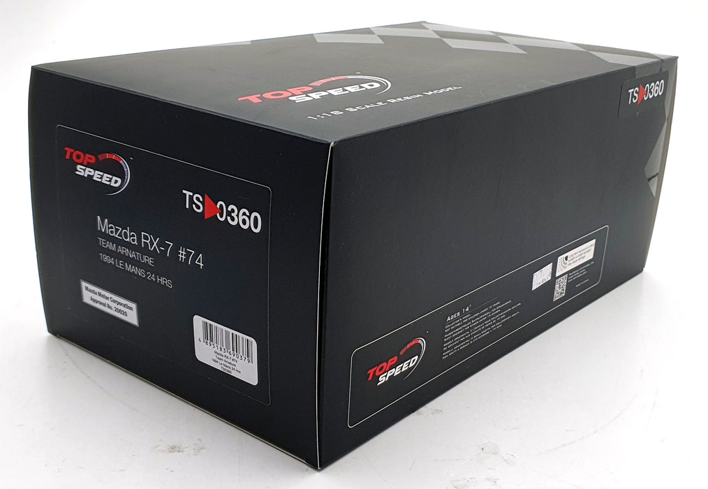 Top Speed 1/18 Scale Resin TS0360 Mazda RX-7 #74 Arnature 1994 Le Mans