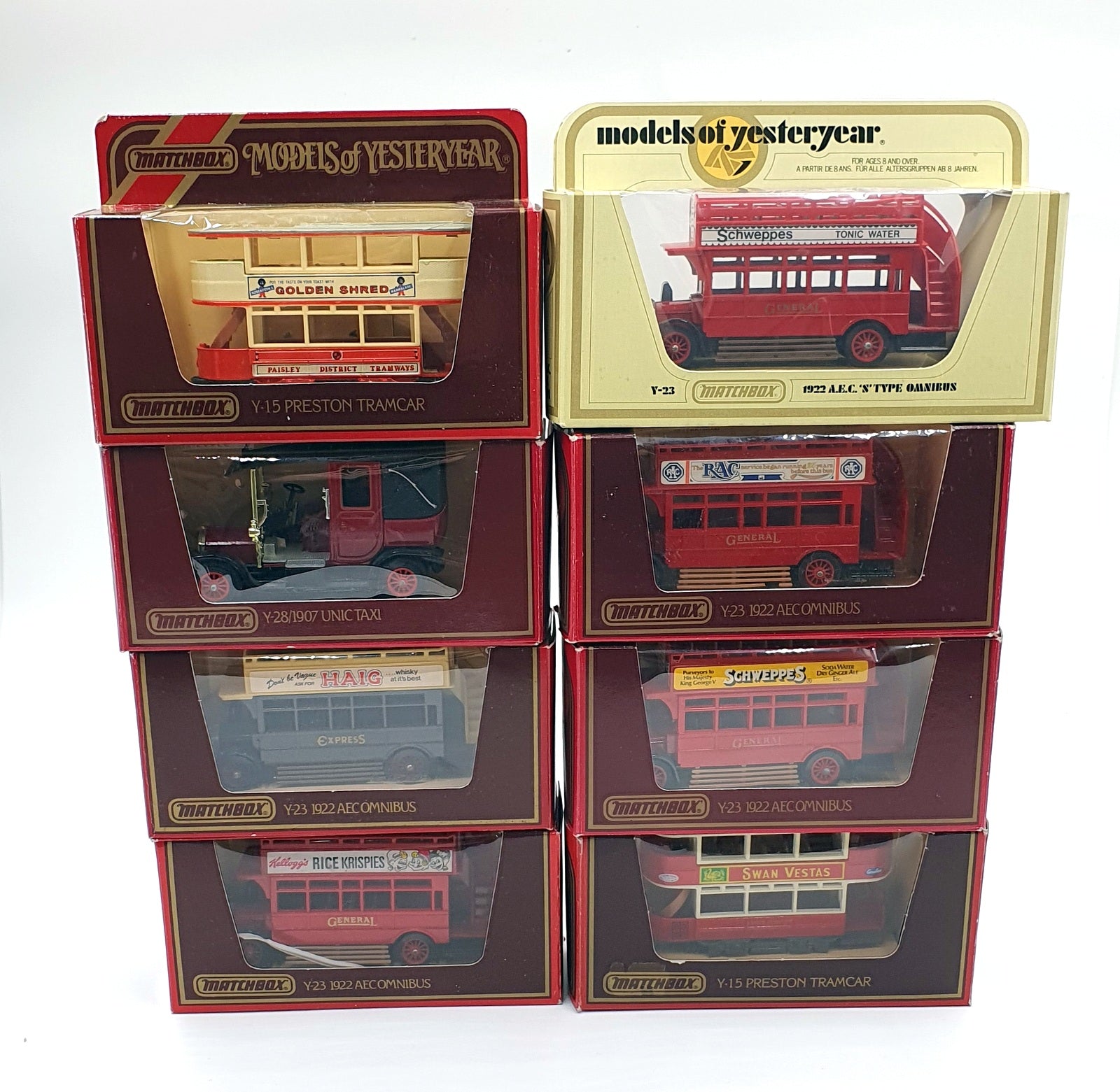 Matchbox Models Of Yesteryear MBBUSSET8 - Collection Of 8 Assorted ...