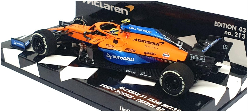 Minichamps 1/43 Scale 537 215104 - F1 McLaren MCL35M French GP 2021 Norris