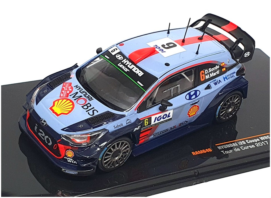 Ixo 1/43 Scale RAM646 - Hyundai i20 Coupe WRC #6 Tour de Corse 2017