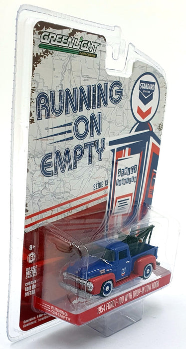 Greenlight 1/64 Scale 41130-A - 1954 Ford F-100 with Drop-In Tow Hook - Blue