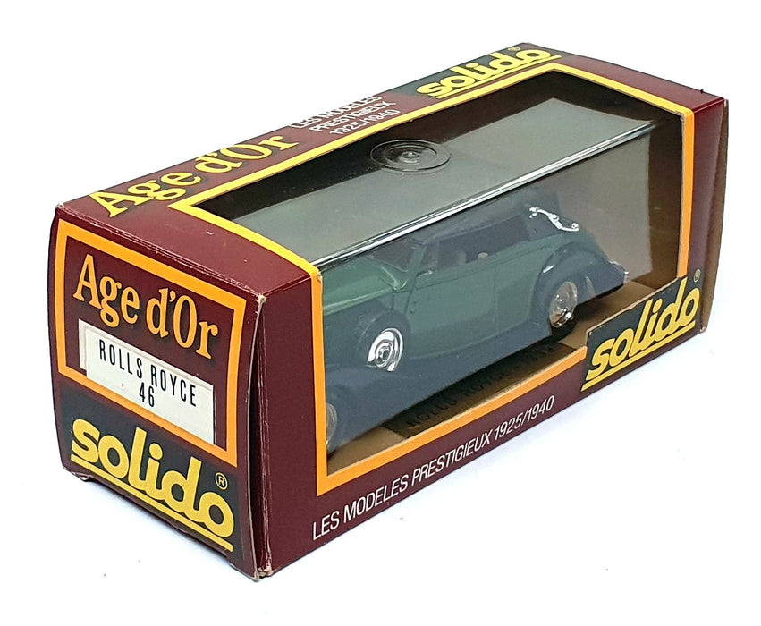 Solido 1/43 Scale Diecast 46 - 1939 Rolls Royce - Green/Black