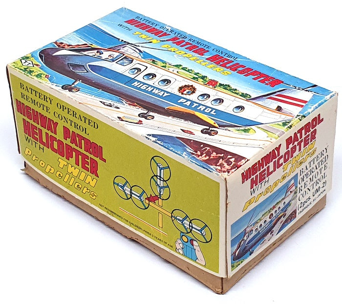Made In Japan Appx 17cm Long UM-2 - Battery Operated Highway Patrol Helicopter
