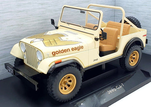 Model Car Group 1/18 Scale Diecast MCG18280 - Jeep CJ-7 - Light Ivory
