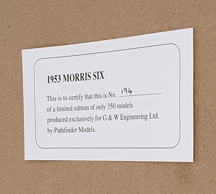 Pathfinder Models 1/43 Scale PGW01 - 1953 Morris Six Police Car - Black