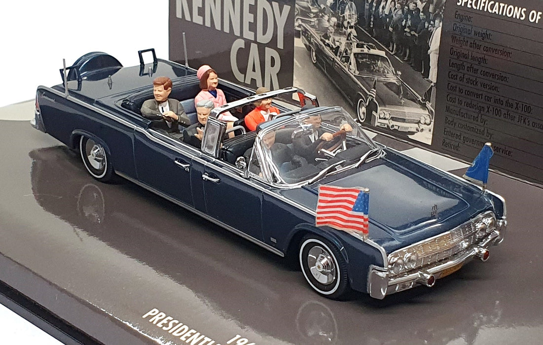 Minichamps 1/43 Scale 430086100 - 1961 Lincoln Continental JFK President Kennedy