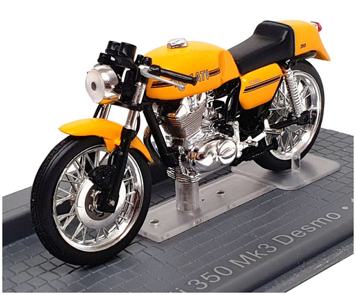 Ixo Museum 1/24 Scale MB02 - 1974 Ducati 350 Mk3 Desmo Motorbike - Yellow