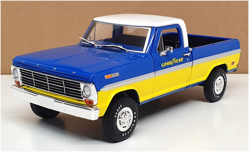 Greenlight 1/24 Scale 85073 - 1969 Ford F-100 Good Year - Blue/White/Yellow