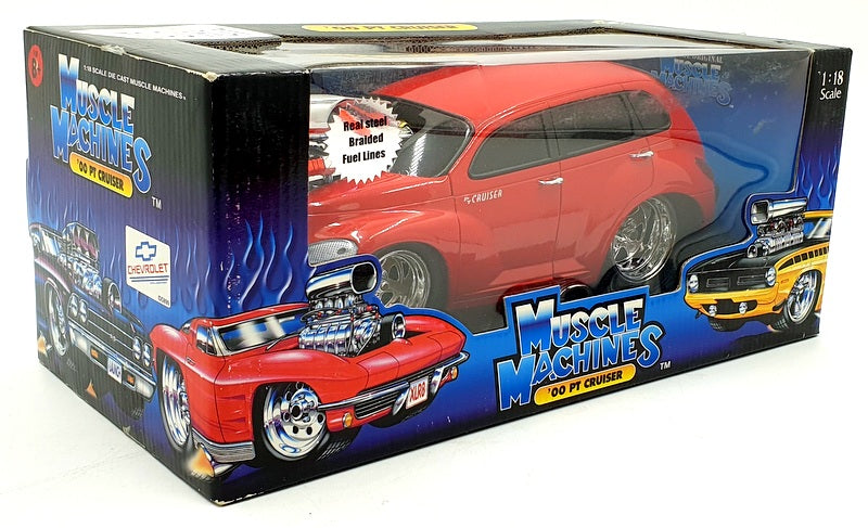 Muscle Machine 1/18 Scale Diecast 71165 - 2000 Chrysler PT Cruiser - Red