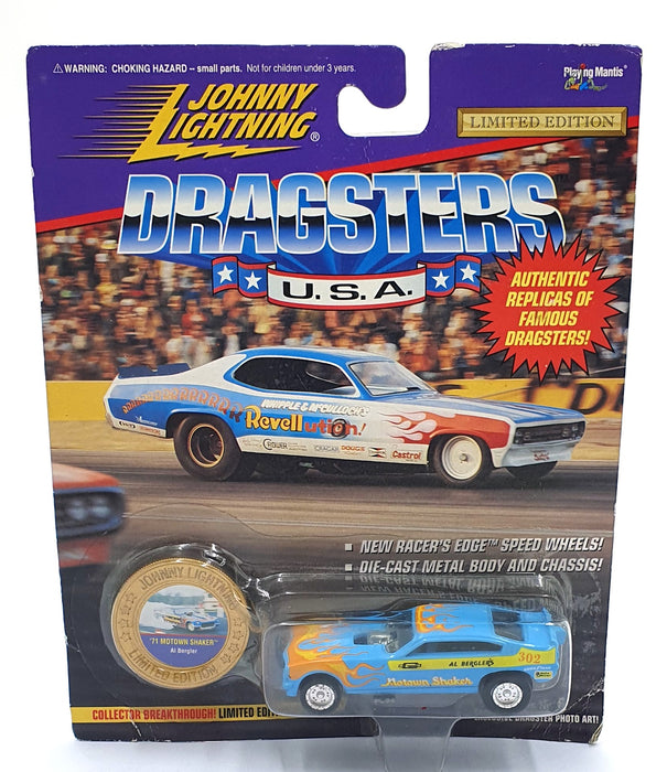 Johnny Lightning 1/64 Scale 320-160 Dragsters USA '71 Motown Shaker Blue Bergler