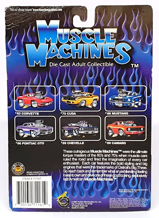 Muscle Machines 1/64 Scale 71161 02-06 - 1970 Plymouth Cuda - Pale Blue