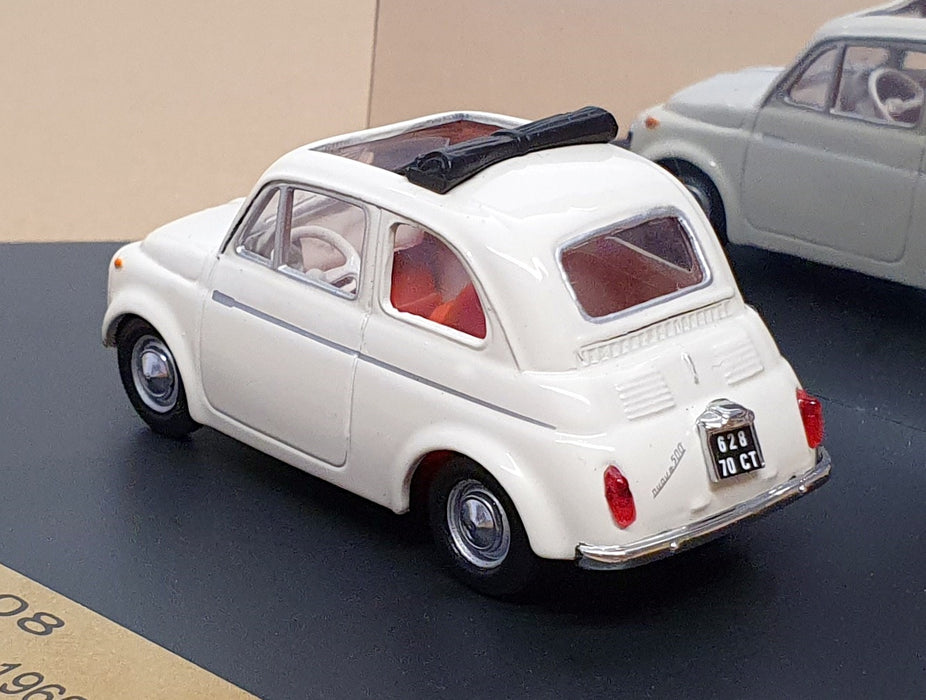 Vitesse 1/43 Scale Diecast 008 - 1960 Fiat 500D Tetto Aprible - White